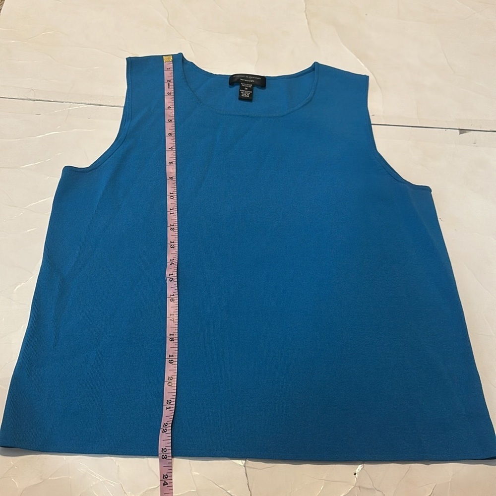 Cable & Gauge Woman 1X Blue Plain Tank Top - Picture 4 of 4